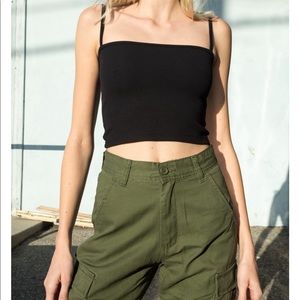 Brandy Melville Black Faye Cropped Tank Top